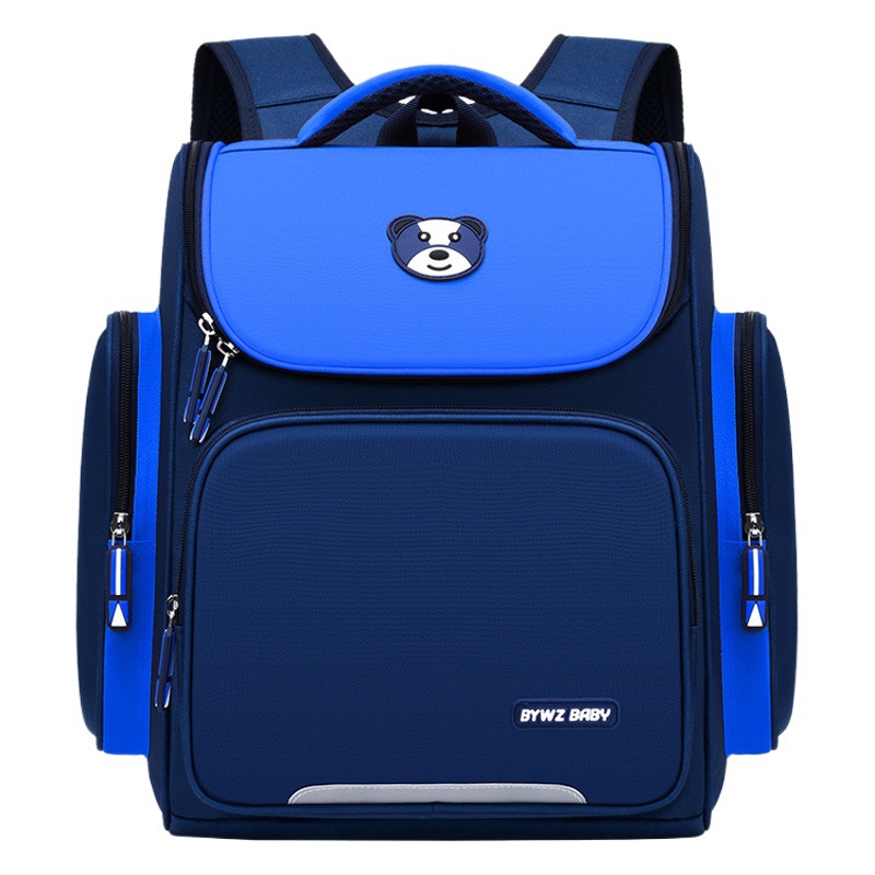 Mochila para estudiantes de primaria Mochila para hombres y mujeres para el grado 1-3-6 bolsa de espacio para niños que reduce la carga impermeable protección de la columna vertebral logotipo impreso