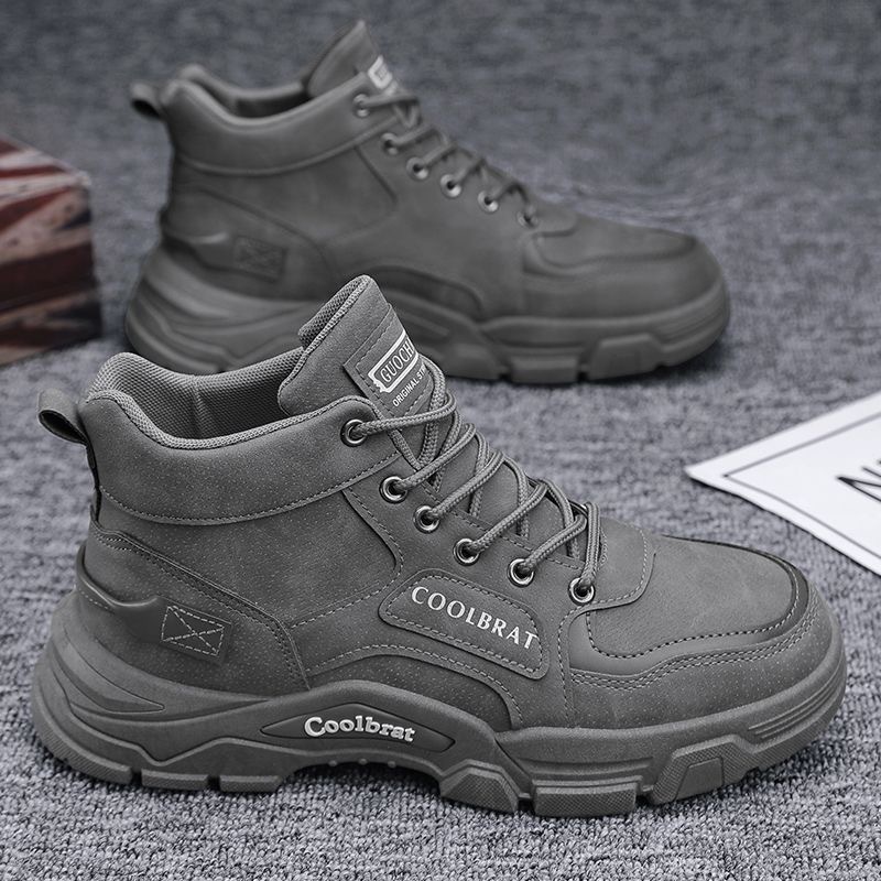 Zapatos de hombre de alto impacto 2024 invierno nuevo estilo de herramienta al aire libre montaña protección laboral en el trabajo antideslizante y desgaste botas Martin