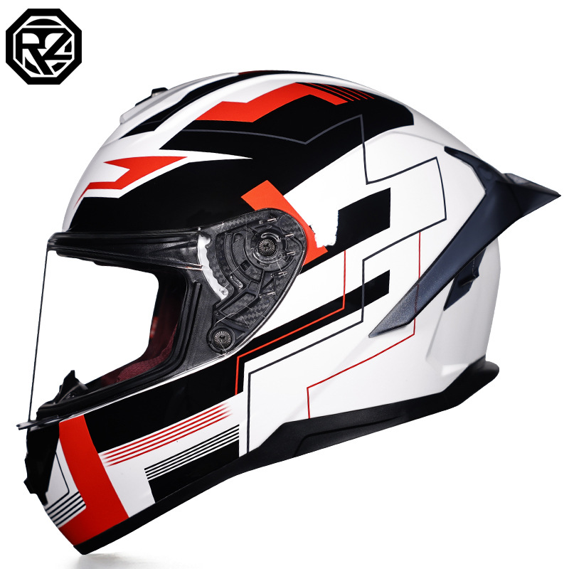 Casco de motocicleta Orz para hombres y mujeres, casco integral de verano con gran alerón trasero para todas las estaciones, certificado por DOT, transfronterizo.