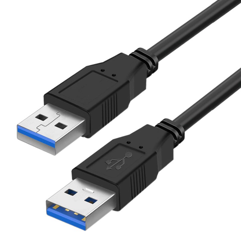Черный двуглавый USB-аксессуары для компьютеров удлинитель USB-кабель для передачи данных между мужчинами 1 м Мужской провод для зарядки