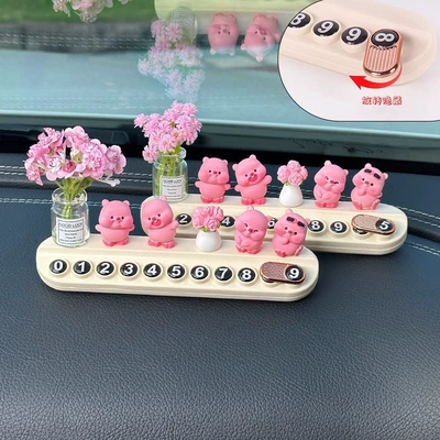 Nömrəli dayanma kartı – Pink Ruby Little Beaver Car Temporary