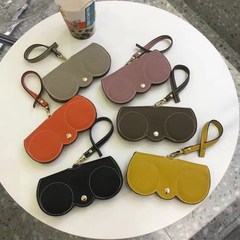 2023新款頭層牛皮荔枝紋皮真皮墨鏡包眼鏡盒太陽鏡保護套時尚配飾
