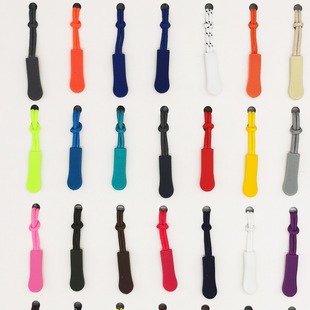 Spot zipper head pull rope Caterpillar TPU injection zipper head clothing luggage rope pull with color color card