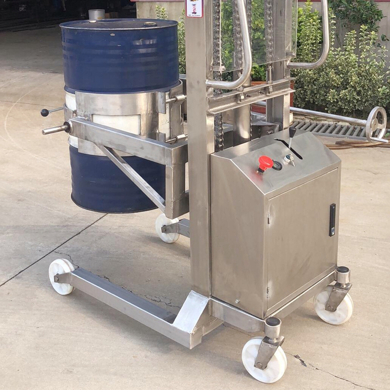 hoular好拉全不锈钢油桶车电动堆高车手动升降叉车SUS304电动叉车