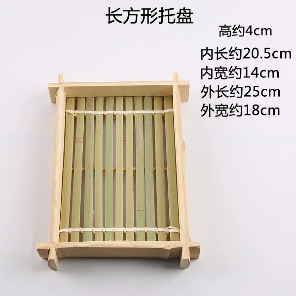 T^Handmade bamboo weaving products Bamboo weaving products Creative decoration Home dustpan tray Household small bamboo tray round