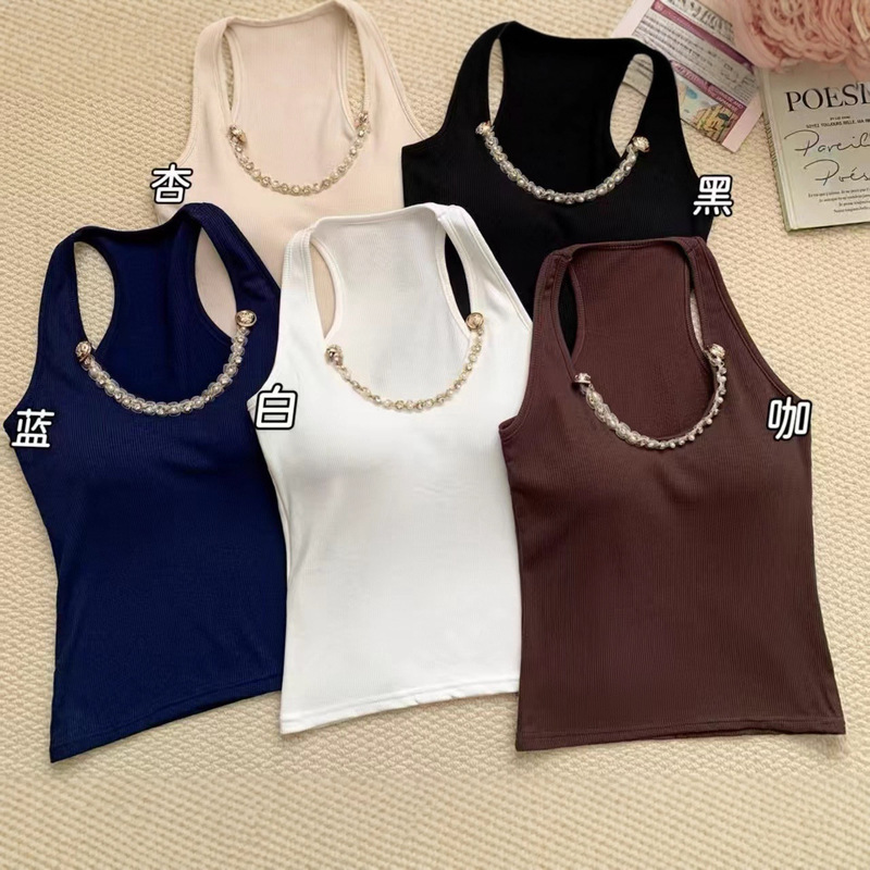 Autumn and Winter Style Brushed Fabric Lace-Trimmed Halter Neck Square-Neck Warm Vest for Women with Cup Pads, Beautiful Back Design, Slimming Base Layer Autumn and Winter Style Brushed Fabric Lace-Trimmed Halter Neck Square-Neck Warm Vest for Women with Cup Pads, Beautiful Back Design, Slimming Base Layer