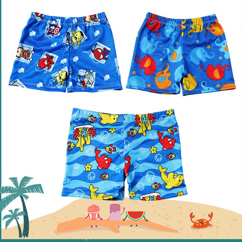 Fashionable and Cute Boys' Swim Trunks Children's Beach Pool Pattern Swimwear Hot Spring Swimming Pool Boys' Swim Trunks