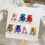 双色树脂配饰diy手机壳装饰材料夜光款smile字母小熊卡通饰品配件