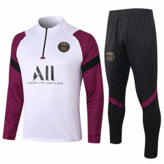 2021パリチームサッカートレーニング服長袖ユニフォーム成人子供服セット競技ユニフォーム印刷1