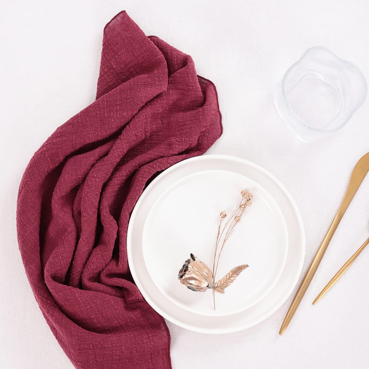 Servilletas de tela de bambú y algodón con costuras invisibles, servilletas para bodas, fiestas, manteles individuales occidentales, decoración de mesa, fabricante de servilletas de alta demanda transfronterizas.