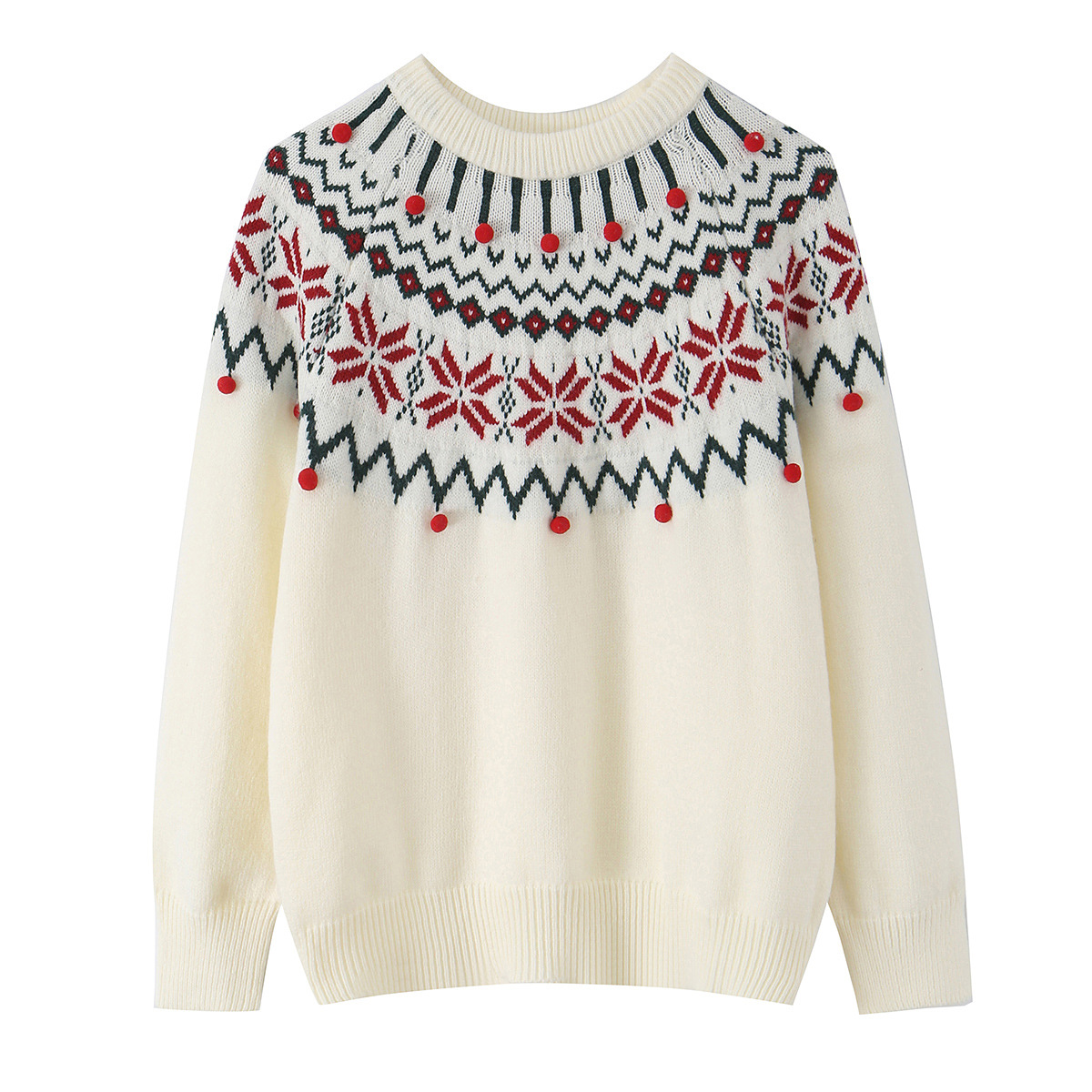 ZAZA estilo europeo al por mayor estilo de mujer estilo de moda universal diseño casual Jacquard overhead suéter