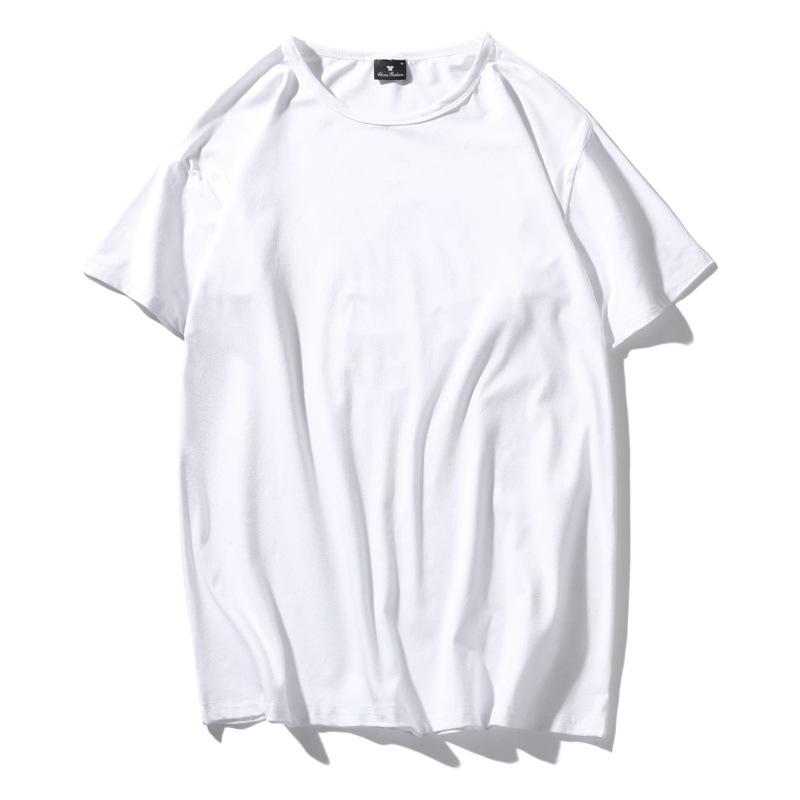 Camiseta de Modal de 200g con Cuello Redondo y Doble Cara de Seda de Leche Cepillada, Camiseta de Verano, Camiseta Publicitaria, Camiseta de Color Sólido al por Mayor, Camiseta de Manga Corta