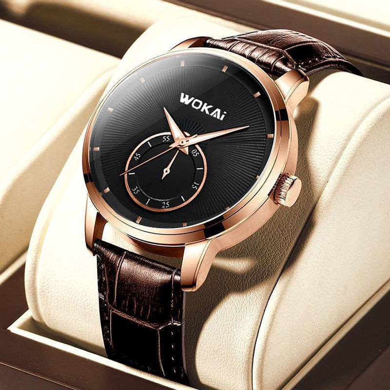 2023 New Wokai Business Watch Quartz Sports Watch Casual Belt Men's Watch Men's Watch
