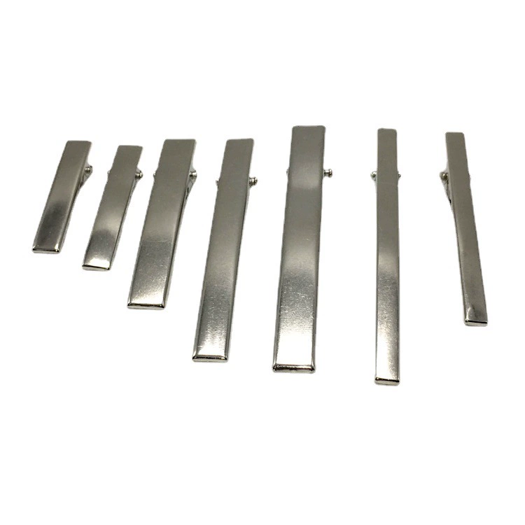 Металлический Серебряный головной убор квадратный зажим ручной работы DIY шпилька материал зажим для одного слова Утконос зажим аксессуары для шпильки