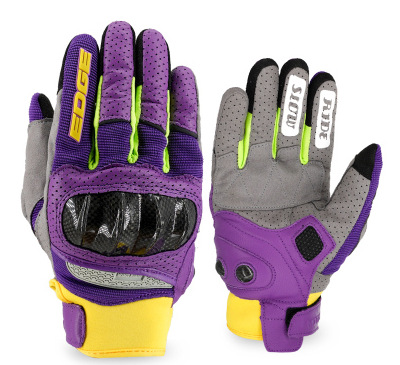 Wind Blade segunda generación de guantes de moto de verano perforado de cuero transpirable fibra de carbono resistente al viento y guantes de equitación libres