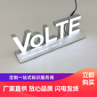 Customized Processing volte Desktop Acrylic Luminous Character Billboard Desktop Guide Sign Advertising Word Sign Desktop Sign