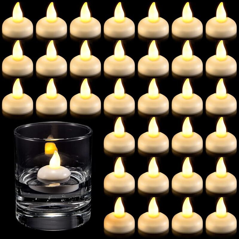 Floating water candle led waterproof electronic candle lamp bright water water decoration wedding confession proposal props Floating water candle led waterproof electronic candle lamp bright water water decoration wedding confession proposal props
