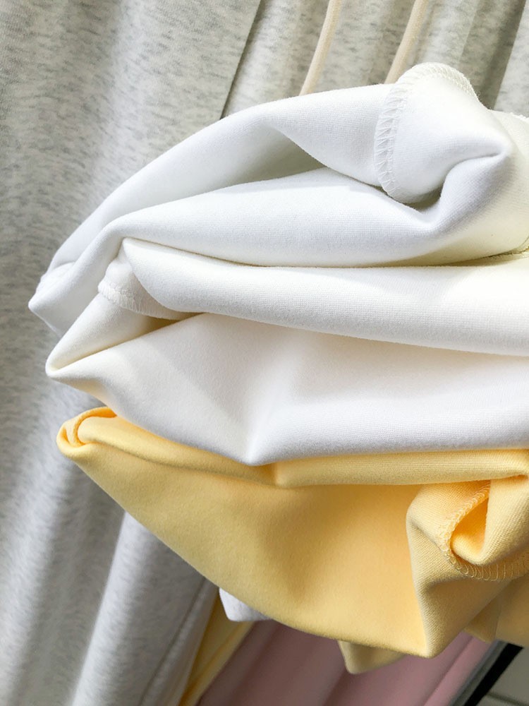 Finna Fu estilo coreano de principios de otoño pantalones de piernas anchas rectas para mujeres pantalones deportivos casuales de color macarón sueltos pantalones de algodón image 6