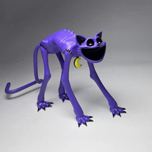 跨境新品11cm微笑动物手办恐怖紫猫瞌睡猫模型公仔摆件周边流戏
