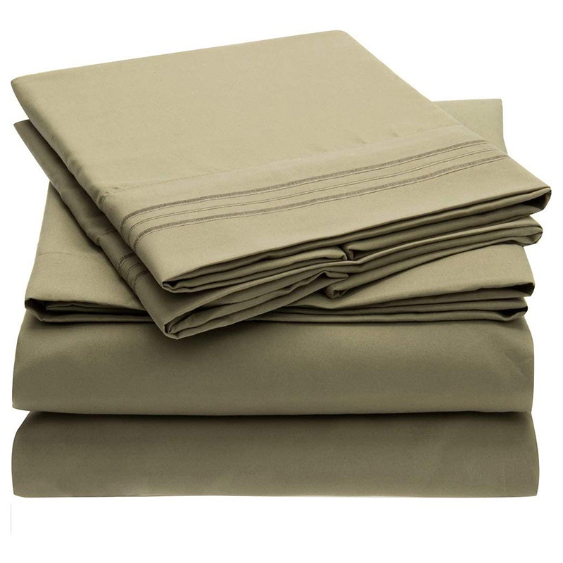 跨境亚马逊床笠三四件套酒店床单枕套wish磨毛床上用品工厂定制