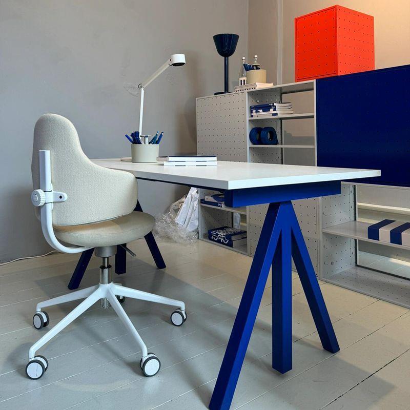 Klein Blue Dining Table, Home Office Desk, Small Apartment Designer Style Dopamine Student Computer Desk Workbench Klein Blue Dining Table, Home Office Desk, Small Apartment Designer Style Dopamine Student Computer Desk Workbench