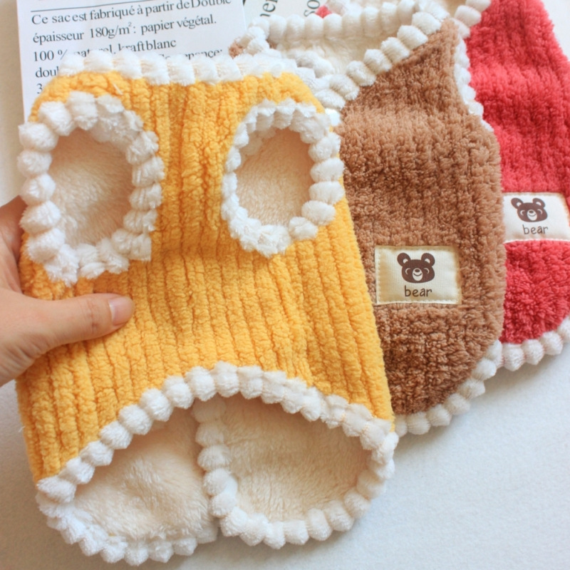 Pet Clothes Autumn and Winter Puppy Clothing Wholesale Teddy Bichon Dog Cat Clothes Dog Stripe Vest Vest