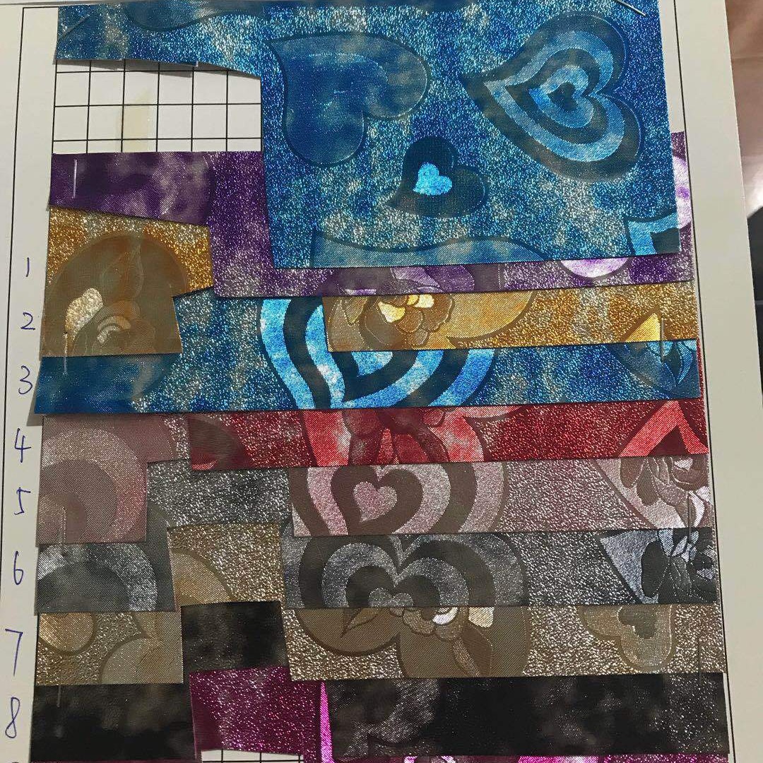 无折痕炫彩镭射面料反光革 水晶面料反光镭射PVC