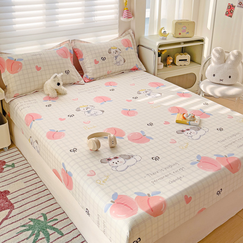 2025 nueva funda de cama de algodón de una sola pieza funda protectora de colchón de impresión todo incluido nueva funda de cama de algodón individual