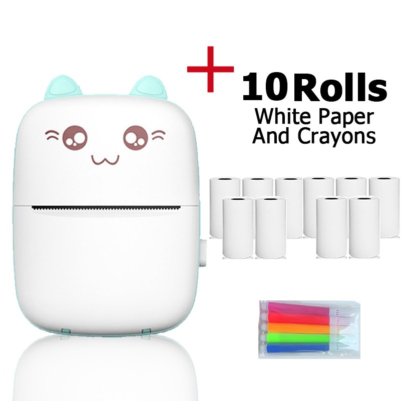 Impresora portátil Bluetooth conexión térmica sin tinta estudiante pregunta equivocada bolsillo mini impresora de etiquetas adhesivas