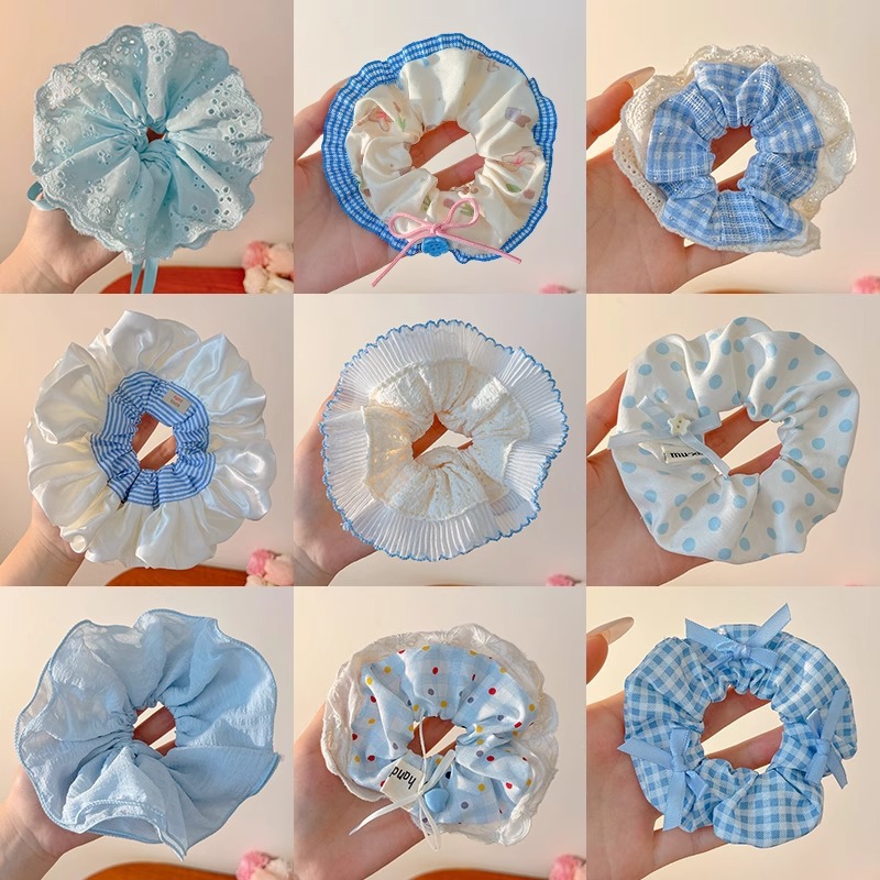 Lazo de encaje para niños, lazo para el cabello de intestino grueso, niña, bola, cabeza, cuerda para la cabeza, niña dulce, cola de caballo, cuerda para el cabello, tocado