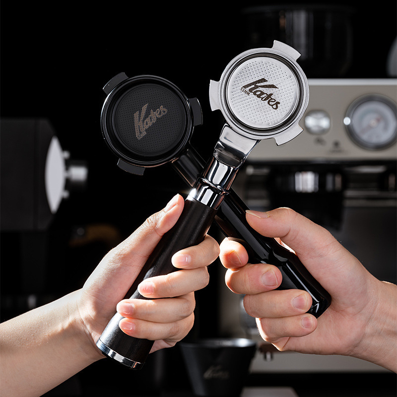 Stainless Steel Coffee Machine Handle Delonghi Coffee Machine Handle Three-Ear Bottomless Household Flat Coffee Machine Handle