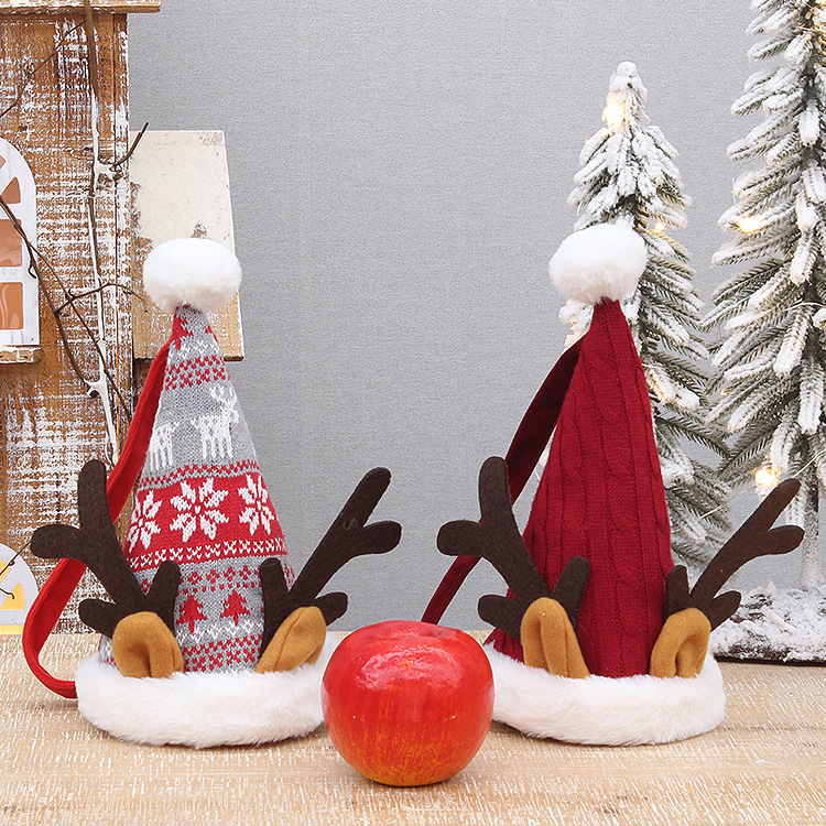 Navidad creativa nueva tela de punto Navidad manzana bolsa de dulces bolsa de Navidad Eve cremallera bolsa de regalo