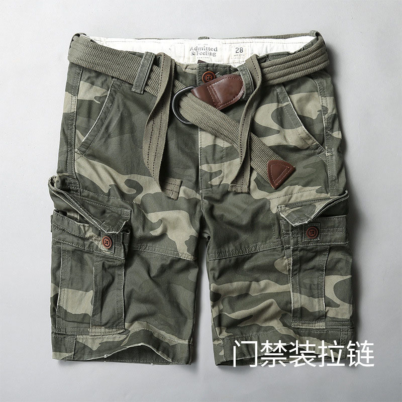 2021 new men's sports shorts trend casual loose multi-pocket men's pants manufacturers wholesale shorts