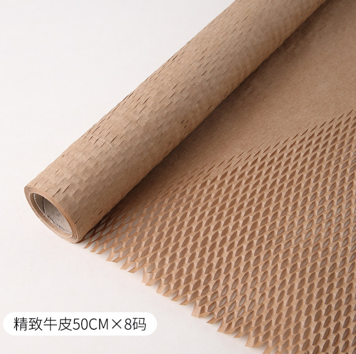 Papel de regalo de nido de abeja, papel de regalo acolchado con rejilla colorida, papel kraft de nido de abeja, venta al por mayor.