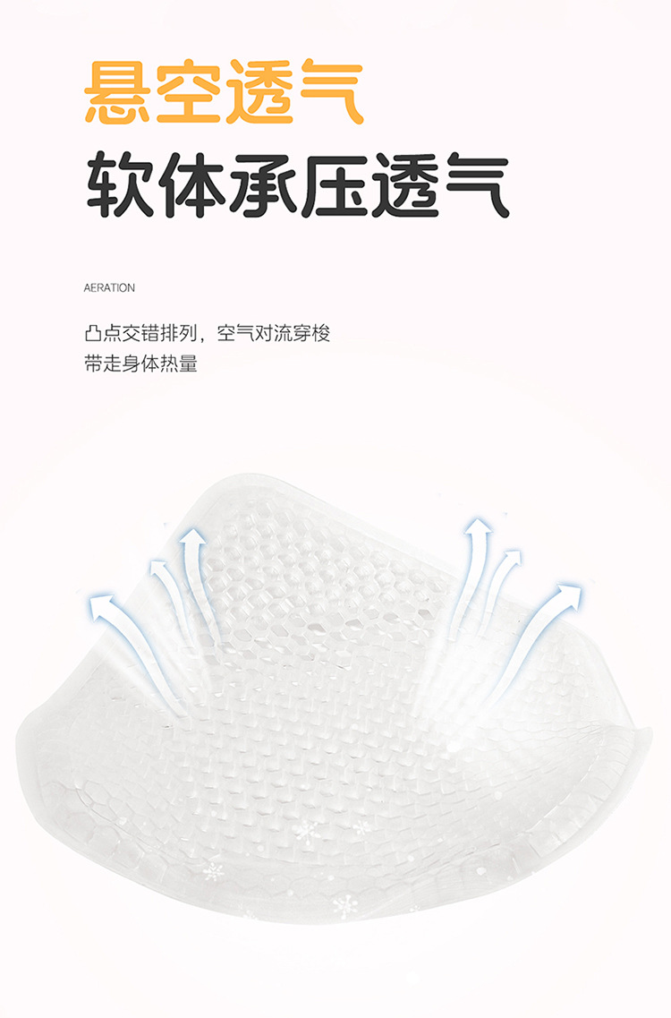 Factory Direct New Cartoon Gel Car Square Pad Waist Summer Silicone Pad Office Fat Pad Cool Mat