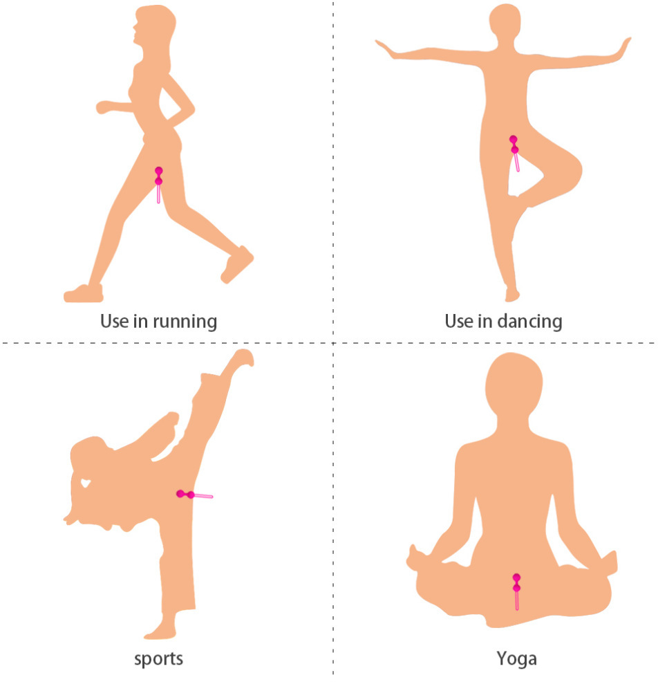 Vaginal Dumbbell Kegel Trainer 3-Piece Set, Silicone Vibrating Pelvic Floor Balls, Pink — detail image 10