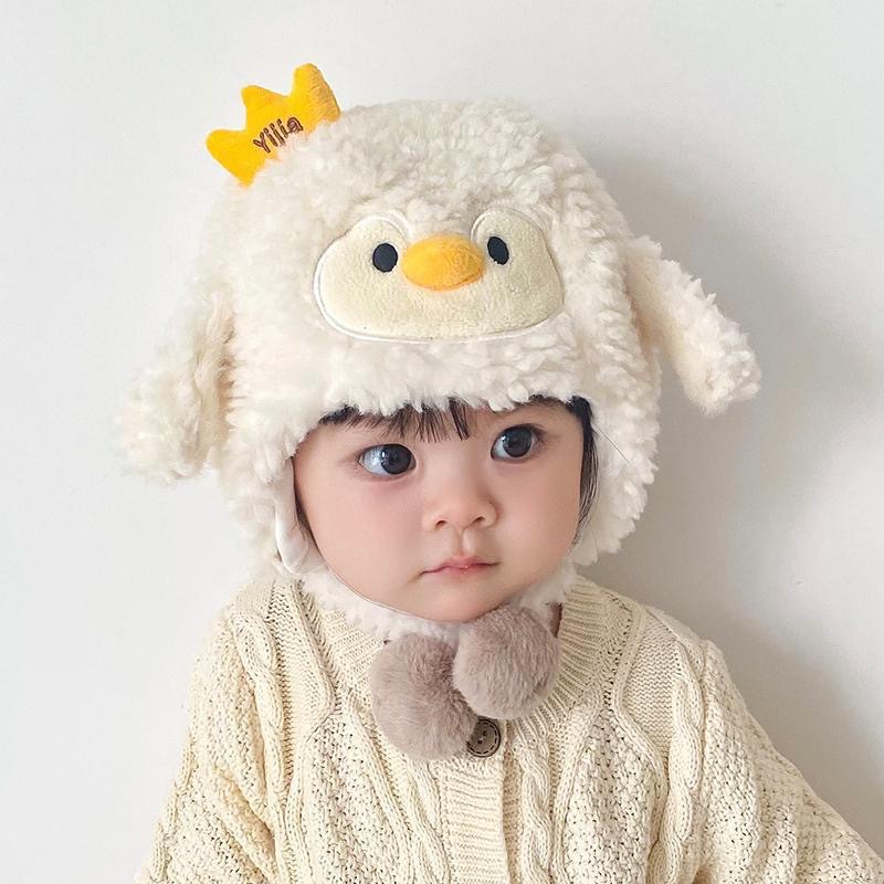 Sombreros de invierno para bebés, gorras de protección de orejas, gorras de peluche para bebés, niñas y niñas, otoño y invierno, gorras de rayos