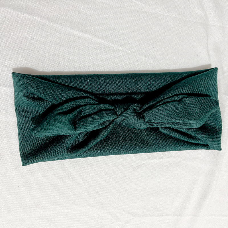 Estilo europeo y americano lindo suave lindo conejo oído diadema color sólido tela anudada banda de Pelo elástico algodón maquillaje cara lavado banda de pelo para las mujeres