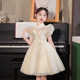 2024夏季新款儿童礼服公主裙童装女童高端礼服裙小女孩钢琴演出服