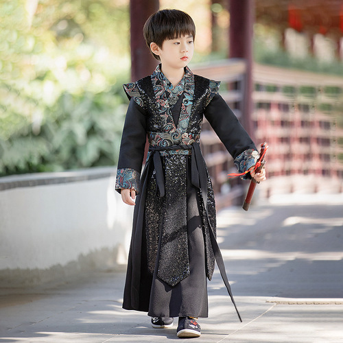 Boys' Hanfu 2024 Spring and Autumn New Improved Chinese Style Handsome Ancient Costumes Jin Yiwei Performance Costumes Young Boys' Clothes Wholesale