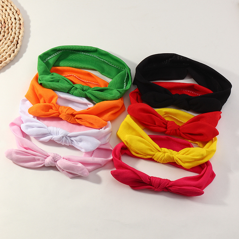 Retro Korean Bowknot Rabbit Ears Headband Set display picture 1