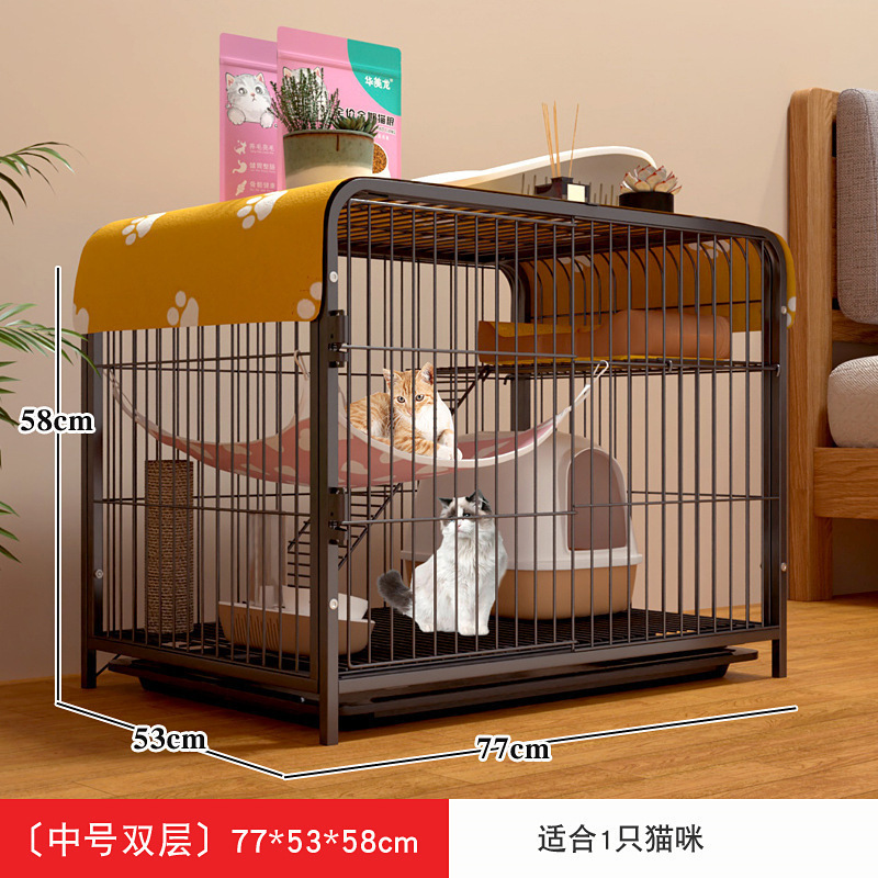 고양이 클라이밍 프레임, 고양이 캐비닛, 도어가 있는 통합 고양이 케이지, 빌라 홈, 3층 고양이 집, 고양이 케이지, 실내 애완동물 방 고양이