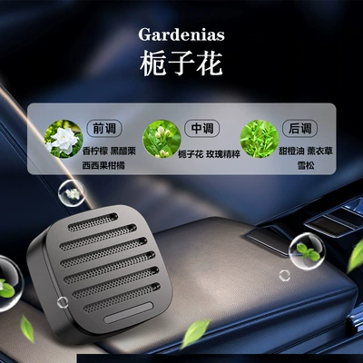 Fragrance Car Air Freshener, Car Perfume Aromatherapy - 335-gray-full-alloy-gardenia-flavor-4-pieces