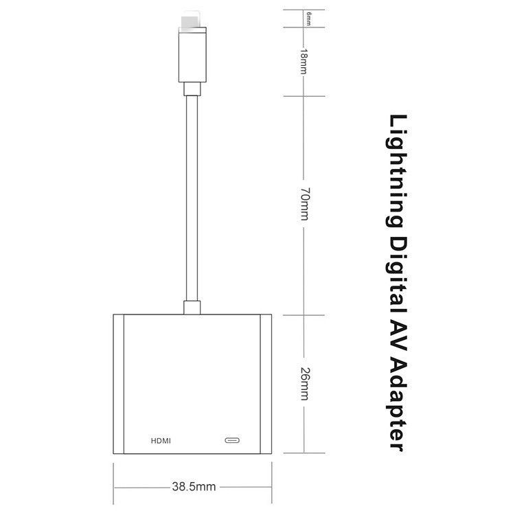 Aplicable a Apple iPad teléfono móvil Conversión de iluminación HDMI HD iPhone conexión TV proyección mismo dispositivo de pantalla
