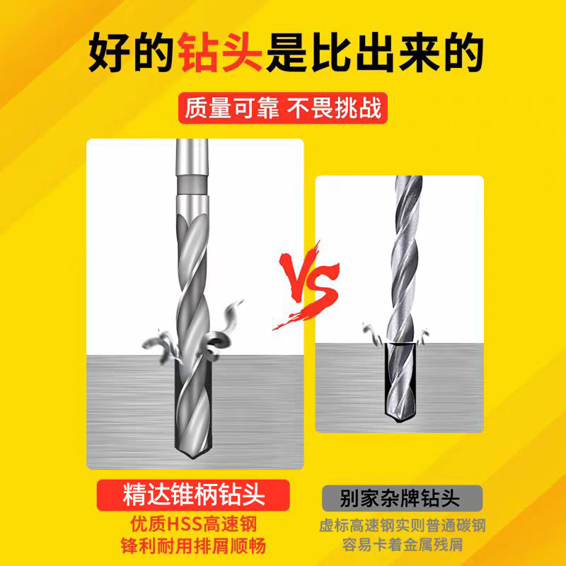 taladro cónico HSS4341 taladro cónico de acero de alta velocidad estándar taladro torcido de 10 - 70 mm taladro eléctrico alargado