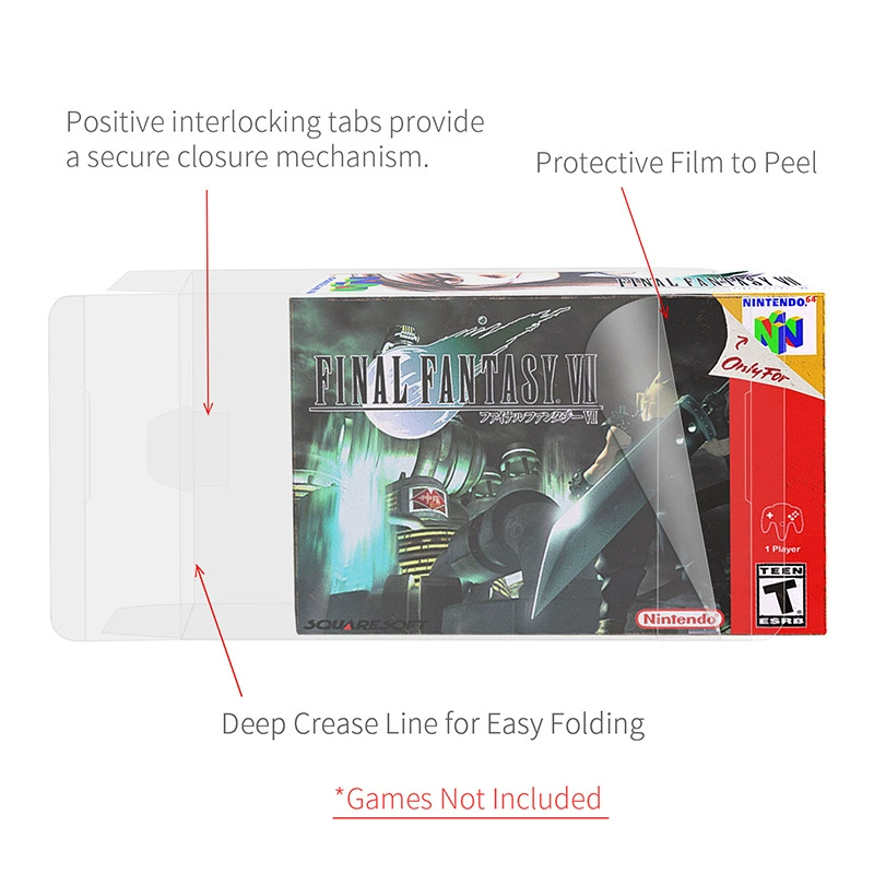 [SNES/N64 Защитная коробка для игровых карт хранение Карта Box Protector ]