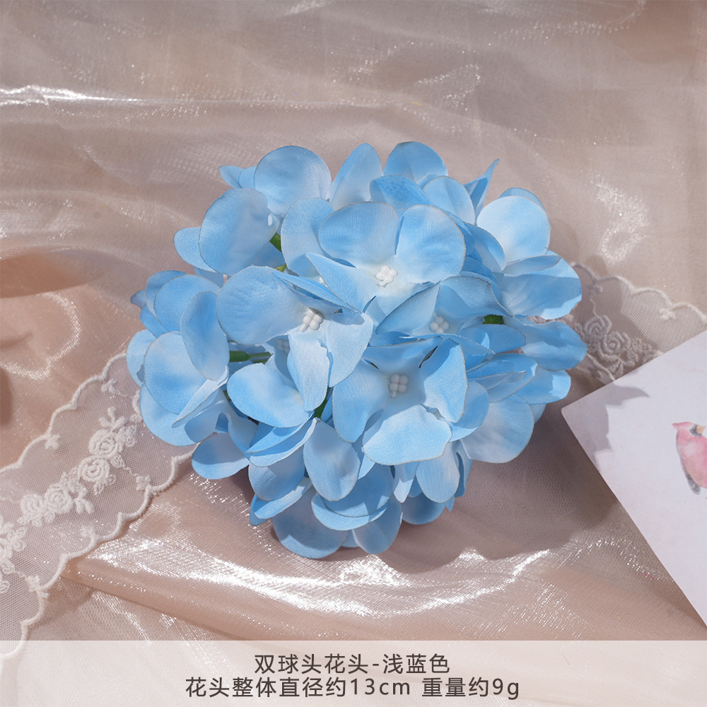 YG-더블 볼 꽃 머리-라이트 블루