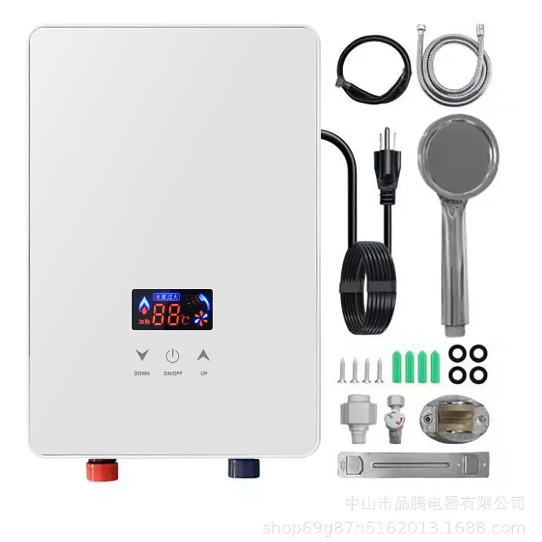 跨境即热式电热水器彩屏家用洗澡机小型快速热恒温淋浴出租房