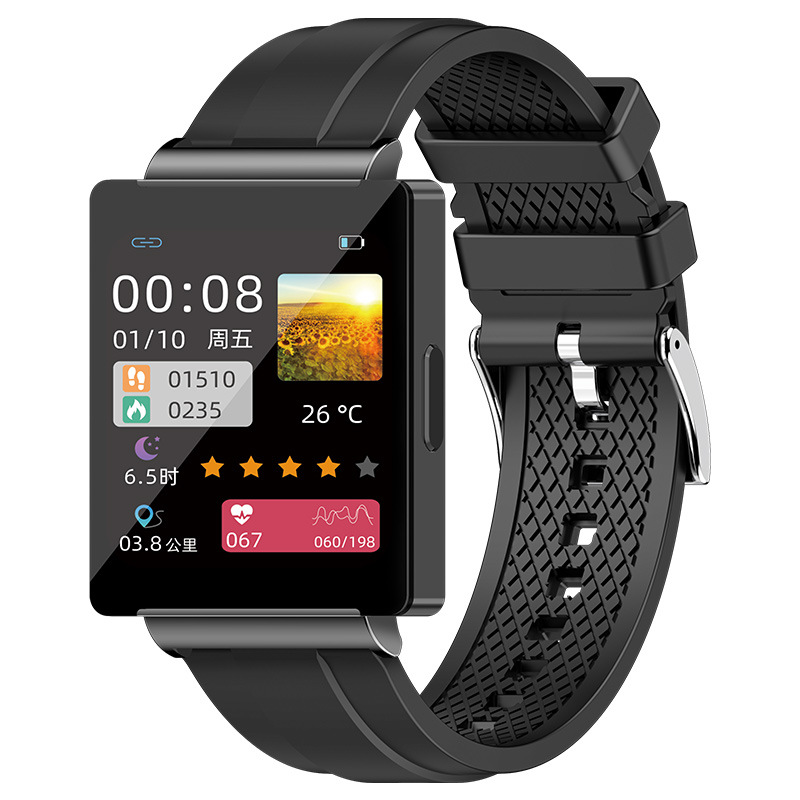 Reloj Inteligente KS01, Producto Popular Transfronterizo, con Control de Acceso NFC, Medición de Temperatura, Frecuencia Cardíaca, Presión Arterial y Oxígeno en Sangre