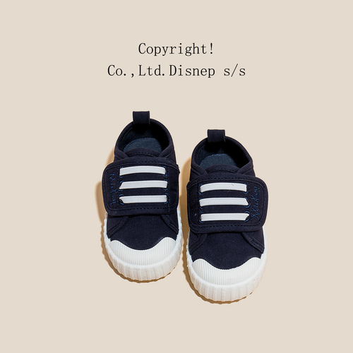 Disney baby toddler shoes, soft surface, soft bottom, breathable canvas shoes for boys, cartoon Mickey, toe-toe anti-kick shoes for girls